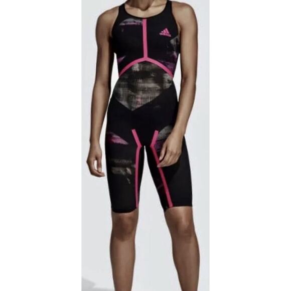 ADIDAS Adizero‎ XVIII BreastStroke Black Kneesuit Swiwsuit swim sz 18 $469